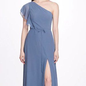 Marchesa Notte Bridesmaid Dress - Style BM1118; Chiffon; Color - Ice Blue Sz8